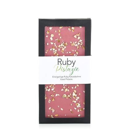 Ruby mit Pistazien – Schokoladentafel 90g