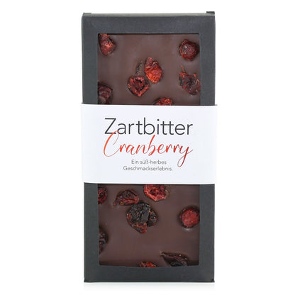 Zartbitter Cranberry – Schokoladentafel 90g