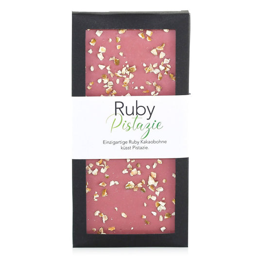 Ruby mit Pistazien – Schokoladentafel 90g