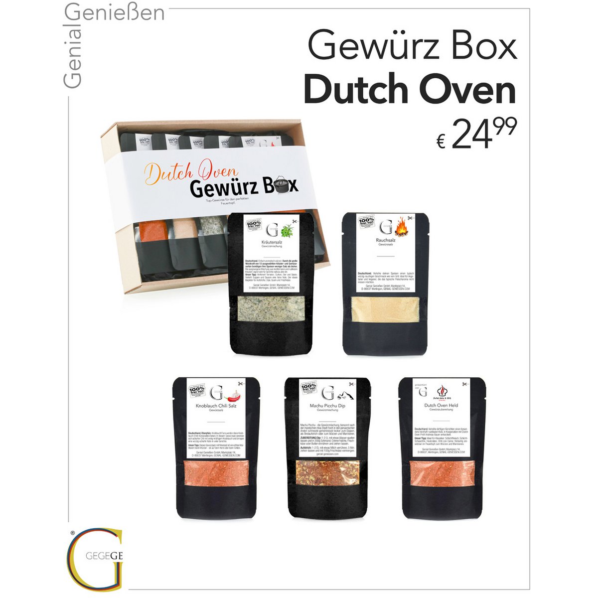 Dutch Oven Gewürzbox – Geschenkset